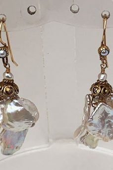 Sterling Silver, Agatha, pearl Earings