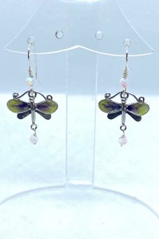 Sterling Silver, Enameled, Opals