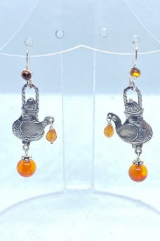 Sterling Silver, Amber