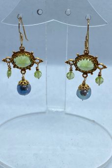 Gold Plate, Peridot, Pearls