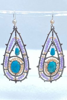 Sterling Silver, Tourquoise, Amathysts, Pearls