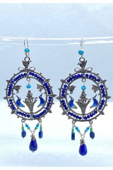 Sterling Silver, Enameled, Turquoise, Lapiz