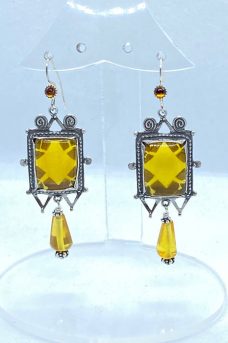 Sterling Silver, Chinese Stone, Amber