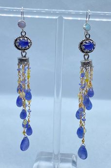 Sterling Silver, Goldfilled, Tanzanite, Opals Musi Earrings