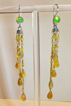 Sterling Silver, Tourmalines Musi Earrings