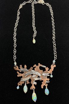 Copper, Sterling Silver, Ethiopian Opals Musi Necklace