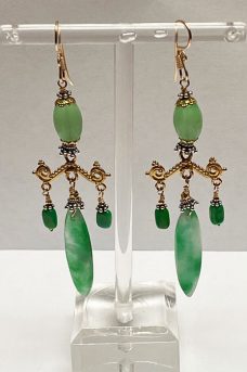 Sterling Silver, Goldfilled, Jade, Turquoise Musi earrings