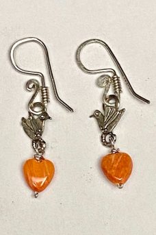 Earrings Sterling Silver, Spondula Shell