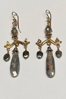 Earrings: Gold Filled, Labradorite, Sterling Silver