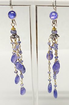 Sterling Silver, Gold Filled, Tanzanite Earrings