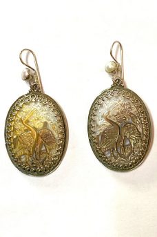 Sterling Silver, Mother of Pearl Musi Earrings